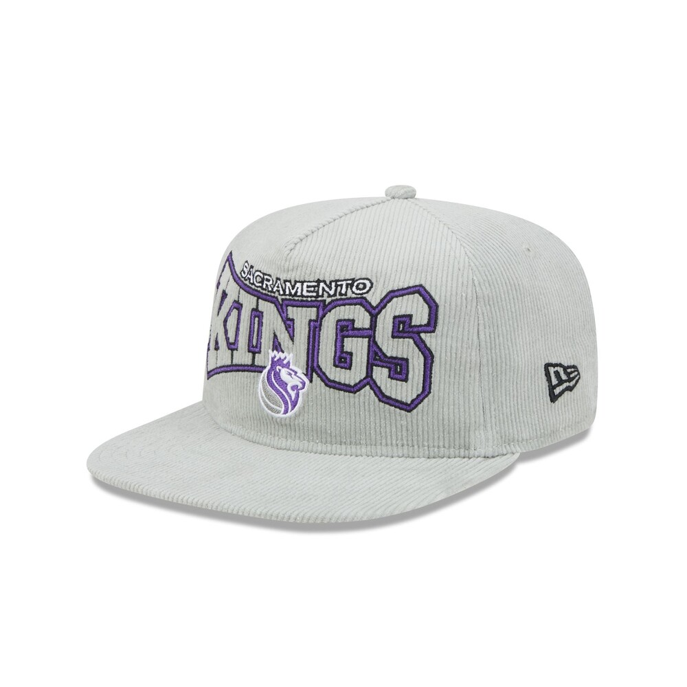 New Era Sacramento Kings Gray Cord Golfer Hat - One Size